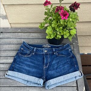 Arizona Jean Company Blue Jean Shorts with Rolled Hem